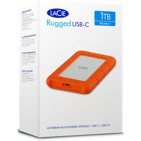 LaCie Rugged 2TB USB-C HDD USB 3.0 - image 2 of 3