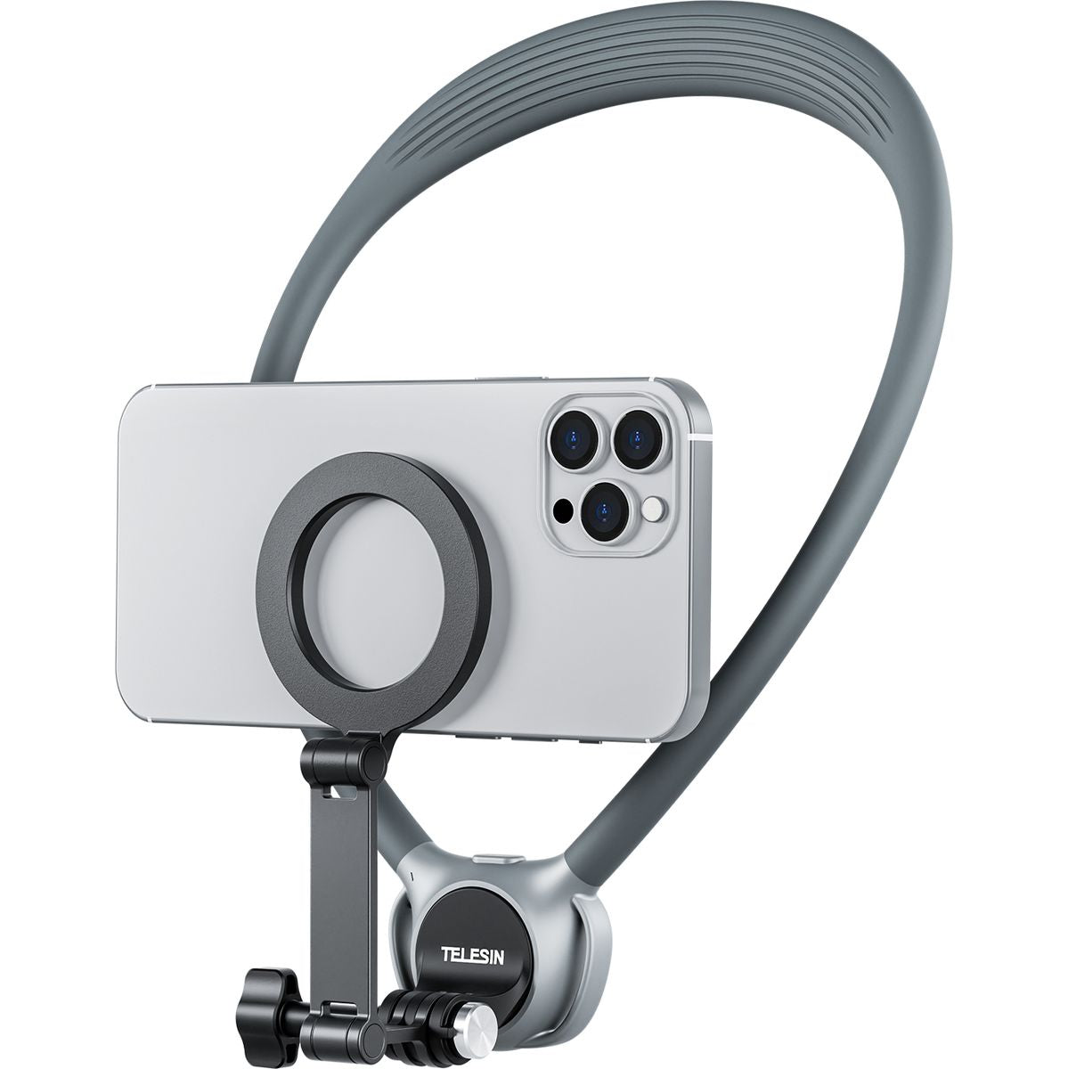 Telesin Neck Mount 360º Combo GoPro / Smartphone Gray - image 2 of 5