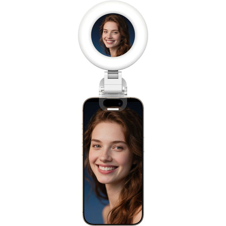 Telesin Mini Selfie Ringlamp w/ Clamp For Smartphone - White - image 5 of 5