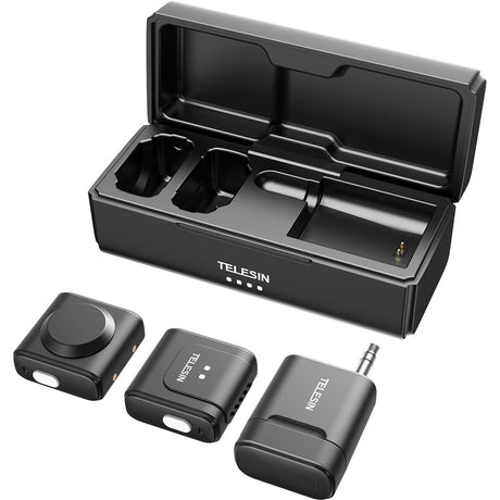 Telesin 2-IN-1 Wireless Microphone-Set w/ 2 Transmitters - image 4 of 5