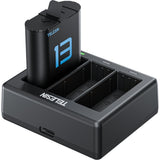 Telesin Charger For 3 Batteries + 2x Battery For GoPro 13