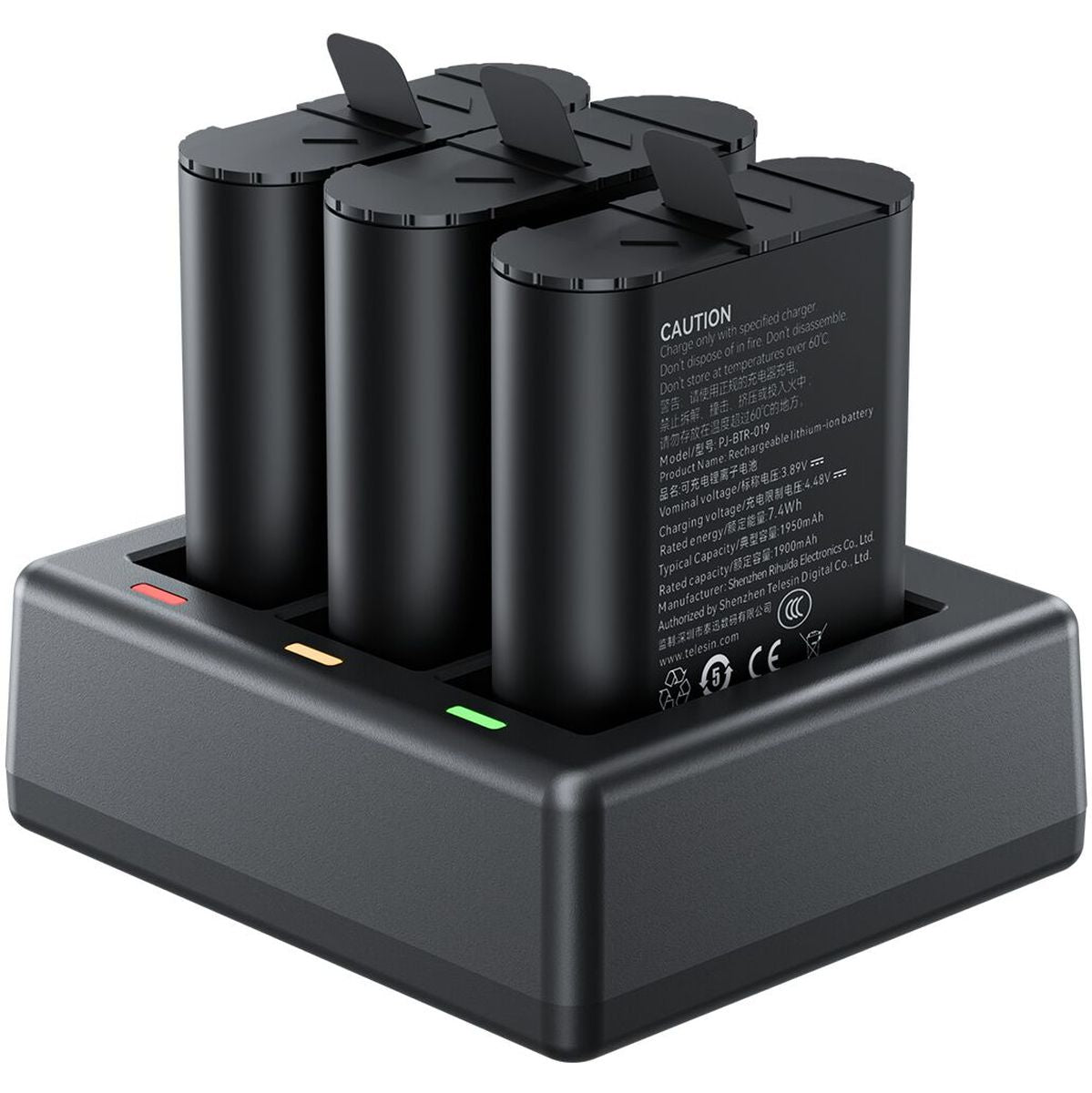 Telesin Charger For 3 Batteries + 2x Battery For GoPro 13 - image 4 of 5