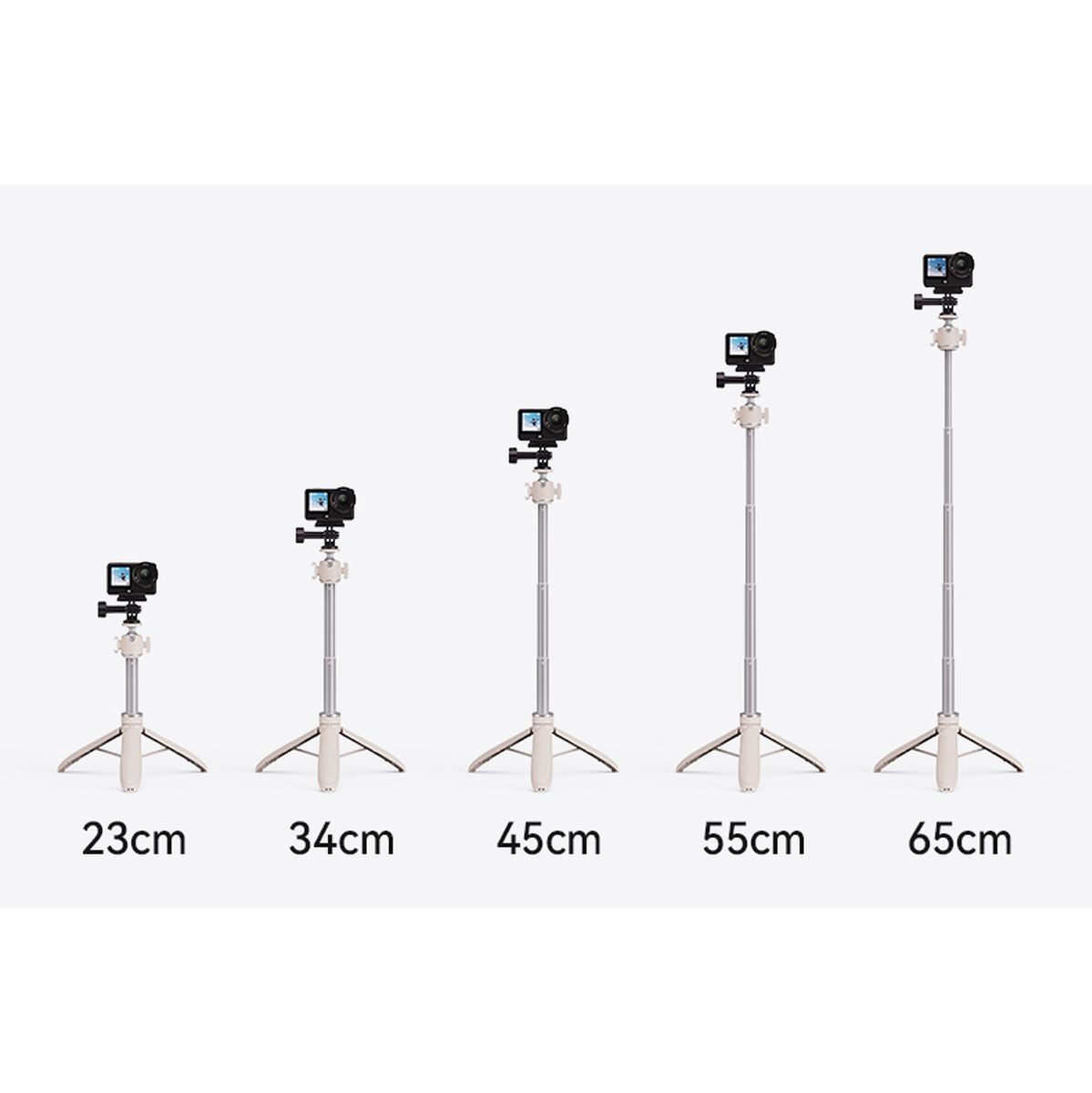 Telesin Quick-Open Tripod 65cm w/ 1/4 Ball Head - White - image 2 of 5