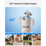 Telesin Quick-Open Tripod 65cm w/ 1/4 Ball Head - White - image 5 of 5