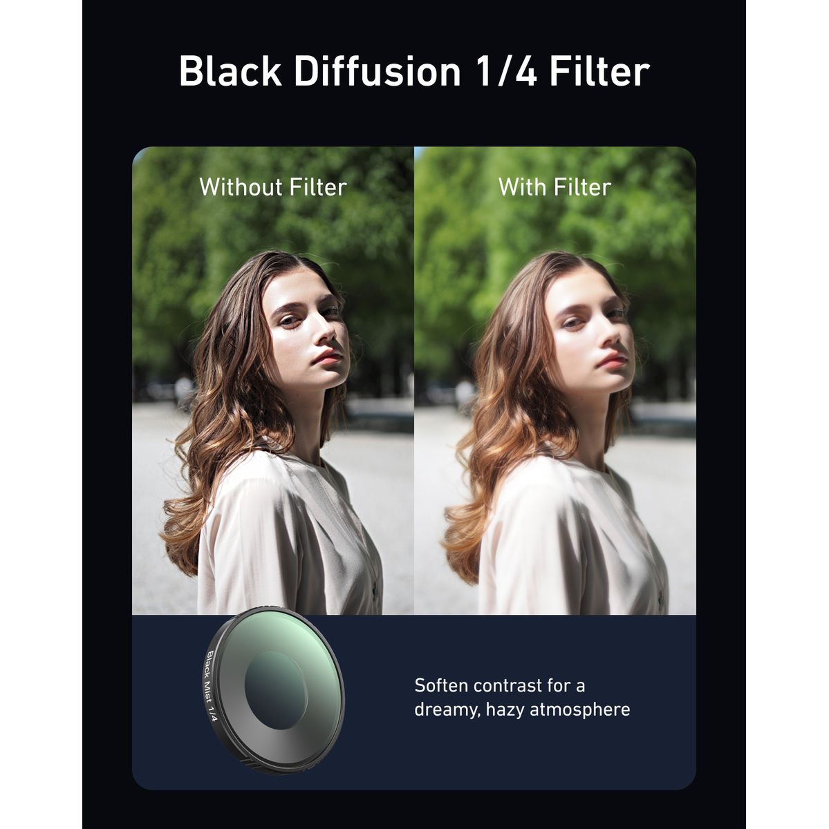 Telesin 1/4 Black Mist Screw-Filter - DJI Osmo Action 6 - image 3 of 4