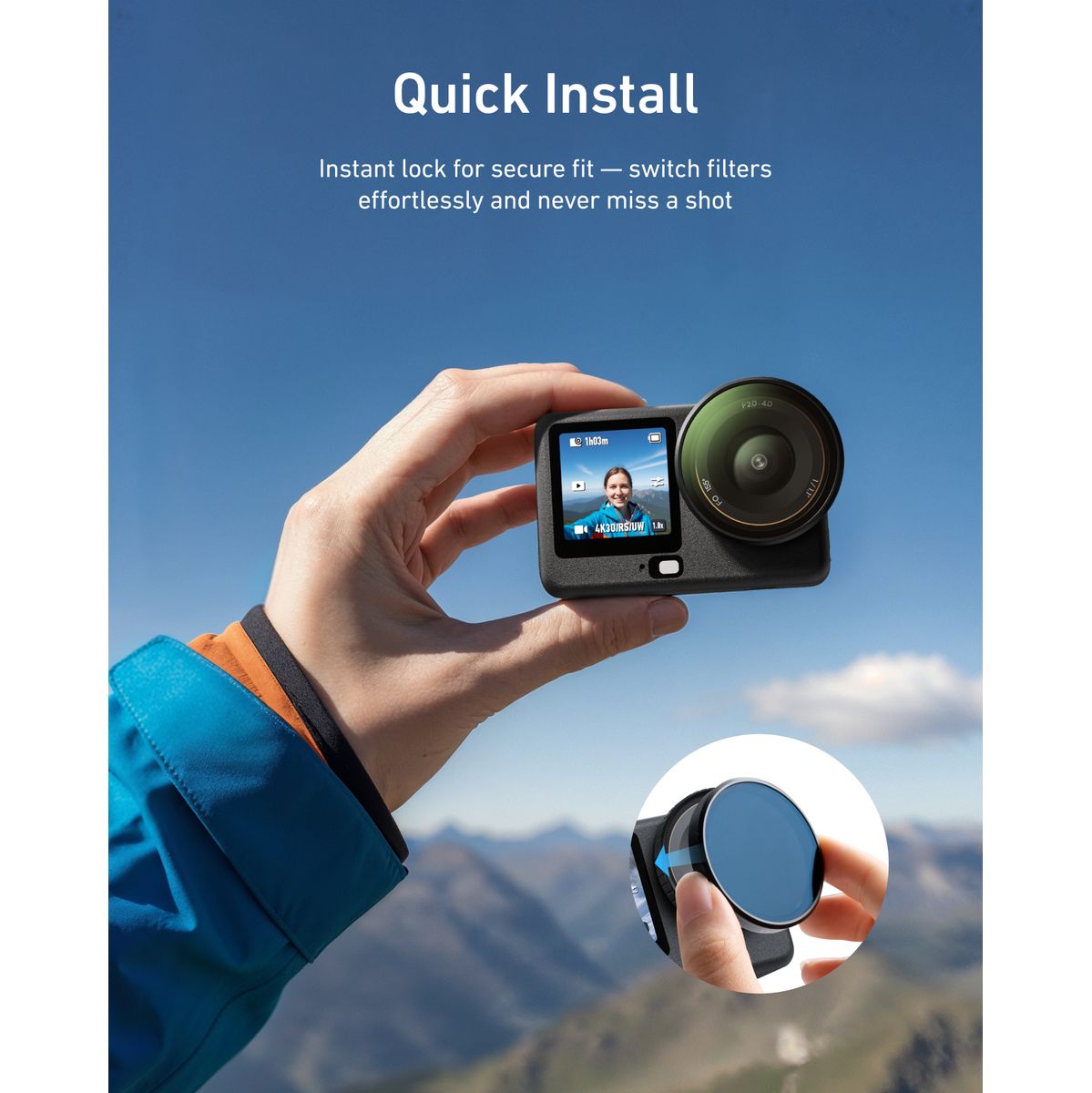 Telesin CPL-Filter For DJI Osmo Action 6 - Clip-On Filter - image 2 of 4