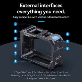 Telesin Metal Housing GoPro Hero 13 (magnetic Charging)