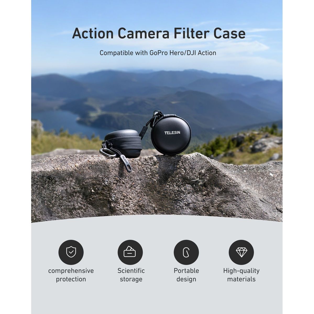 Telesin Action Camera Filter Case For 6 Filters - image 5 of 5