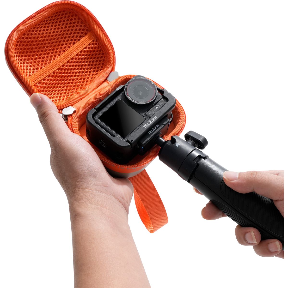 Telesin Mini Actioncam Hard Case Universal - Grey/Orange - image 5 of 5