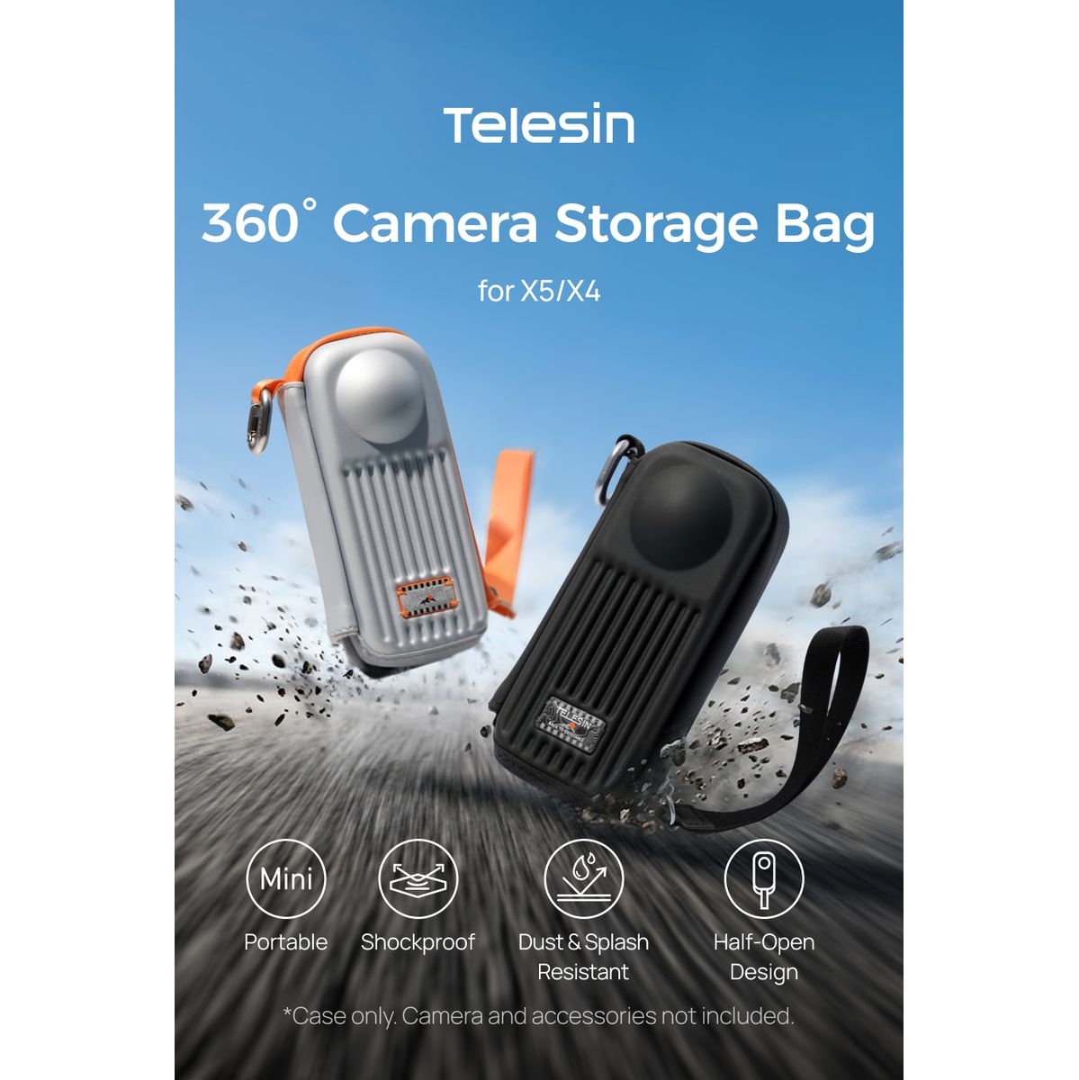 Telesin Opbergtas For Insta360 X4/X5 - Grey - image 4 of 5