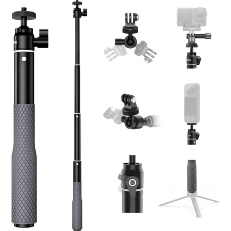 Telesin Selfie Stick 65cm Waterproof w/ Ball Head.
