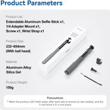 Telesin Selfie Stick 65cm Waterproof w/ Ball Head. - image 2 of 2
