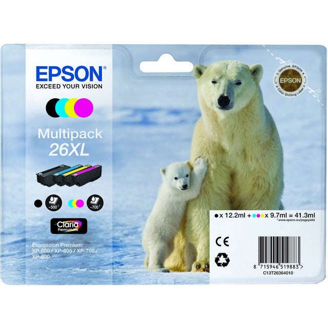 Epson 26XL Multipack BCYM HC 41.3ml T26364010