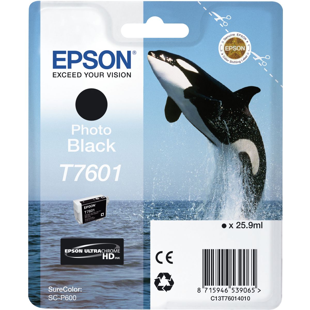 Epson T7601 Ink Cartridge Photo Black High Capacity 25.9ml