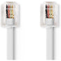 Nedis Telecom Cable RJ11 M RJ11 M 10.0 M Cable Design: Flat Flating: Gold Flated