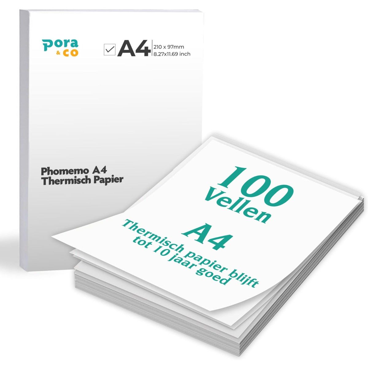 Pora&Co Thermisch A4 Paper - 100 PCs