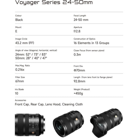Thypoch AF Voyager 24-50mm f/2.8 FullFrame Lens (E Mount) - image 4 of 4