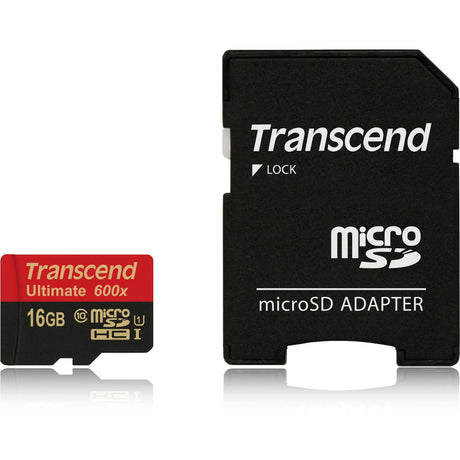 Transcend MicroSDHC 16GB R90MB/s UHS-I U1 CL10 + Adapter - image 2 of 2