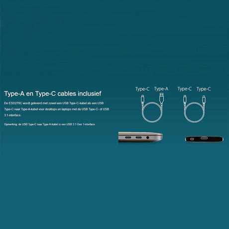 Transcend 1TB Portable SSD USB 3.1 Gen 2 Type C - image 2 of 2