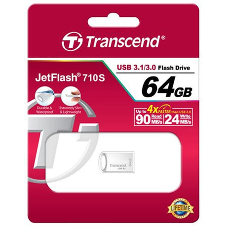 Transcend Jetflash 64GB R90/W24MB/s 710 USB3.0 Rugged Silver - image 4 of 4