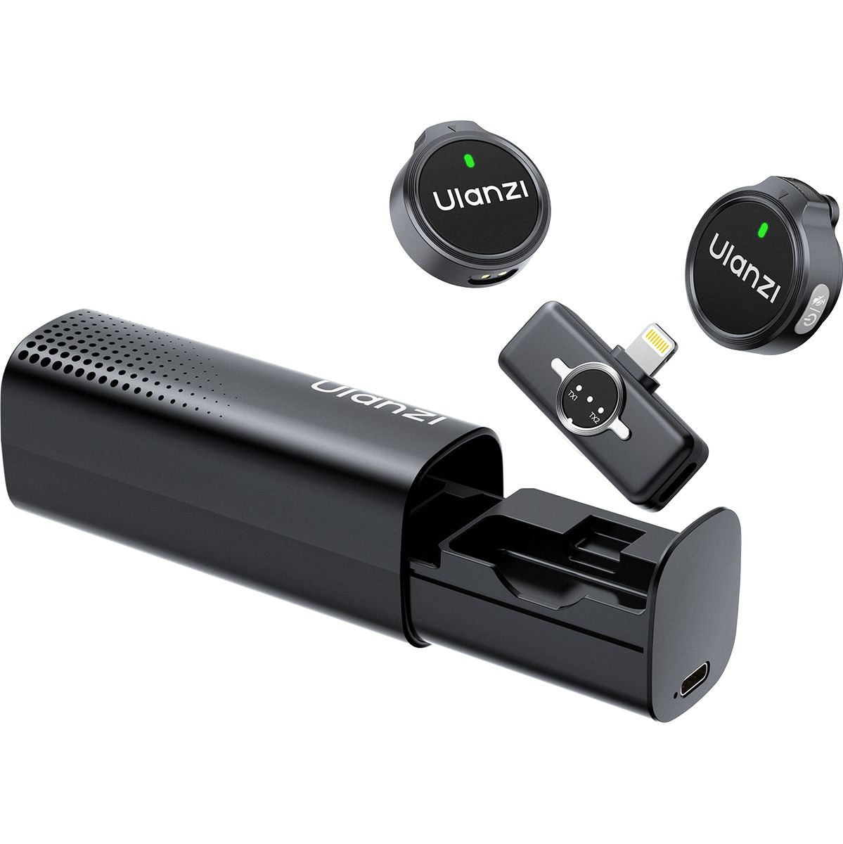 Ulanzi A21 Wireless Microphone-Set + Case Lightning - Black