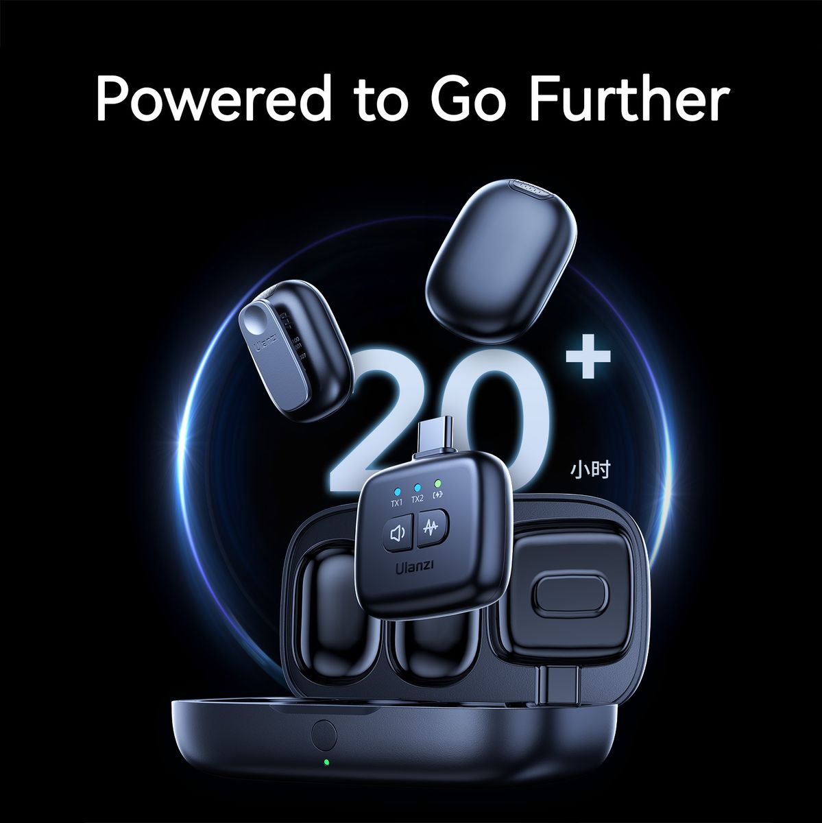 Ulanzi A30 TinyMic Wireless Microphone Set Black. - image 3 of 5