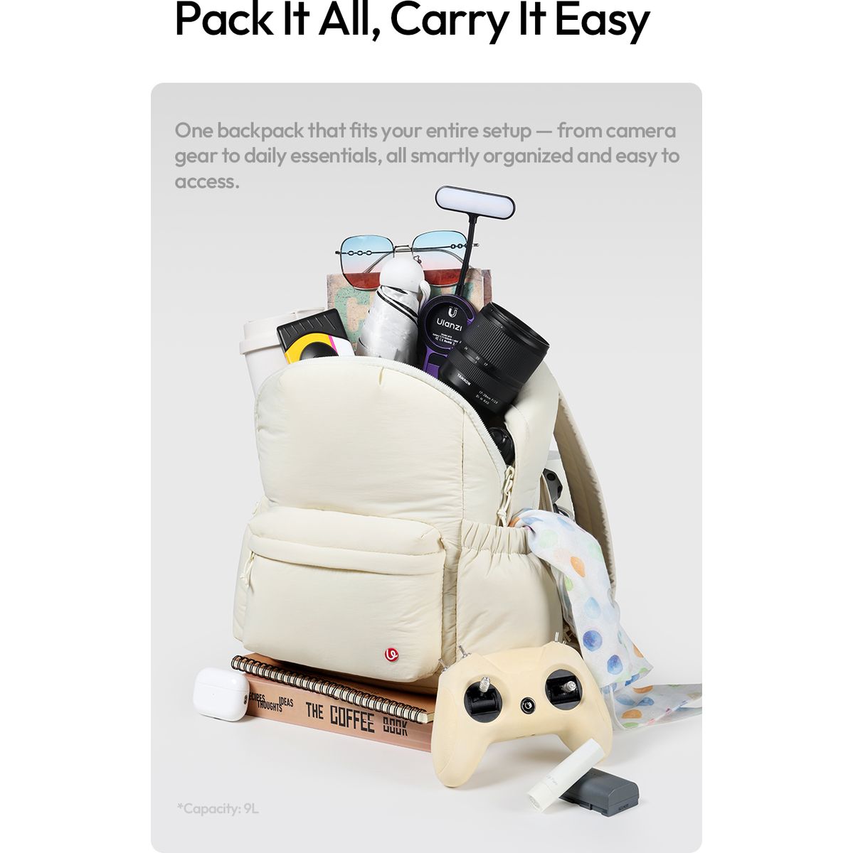 Ulanzi BP02 Puffer Camera-Backpack - White - image 3 of 5