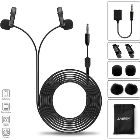SAIREN D-Lav Double Lavalier Microphone