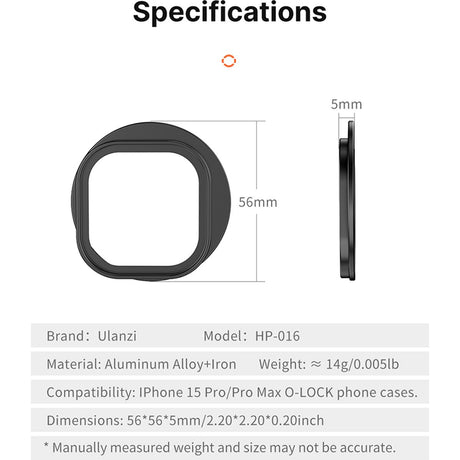 Ulanzi O-LOCK 52mm Magnetic Filter Mount For O-LOCK Case - image 2 of 5