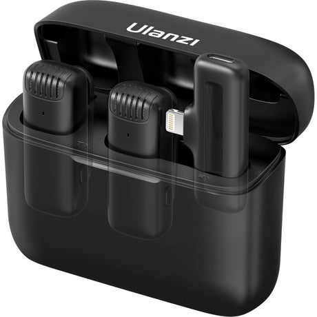 Ulanzi J12 Wireless Microphone Set: 2 Transmitters And Lightning