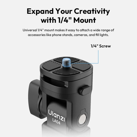 Ulanzi LA04 Spigot Light Stand Adapter w/ Quick Release - image 3 of 5