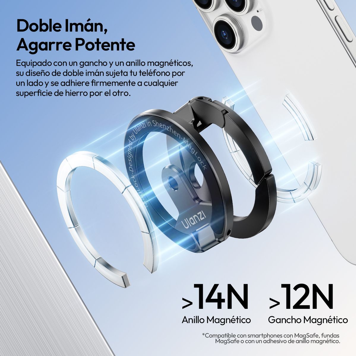 Ulanzi MA02 Maglock Dual Magnetic Phone Holder - image 2 of 5