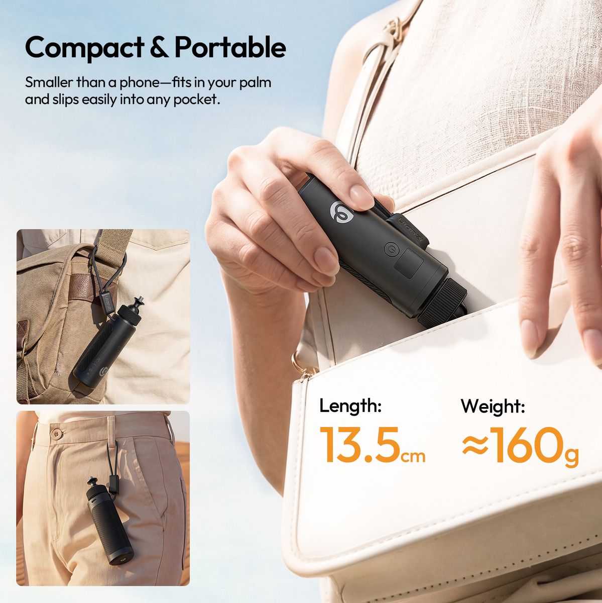 Ulanzi MA94 5000mAh Mini PowerBank Grip w/ Ball Head - image 2 of 5