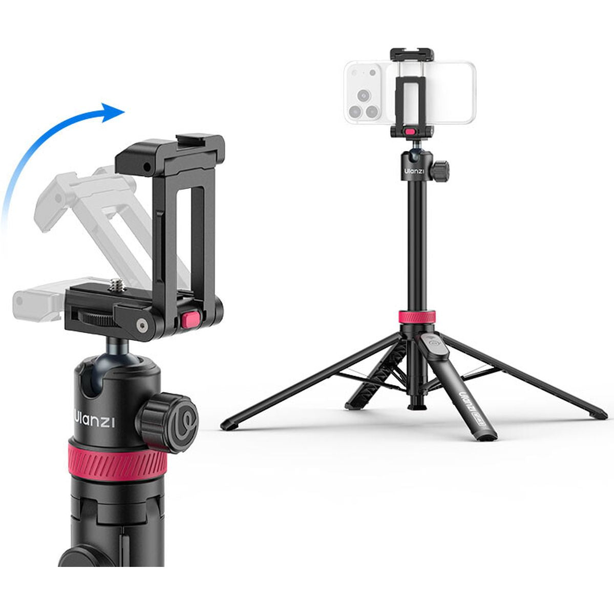 Ulanzi MT-44 B 2-IN-1 Selfiestick Tripod 150cm + Remote White - image 3 of 5