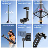 Ulanzi MT-44 Selfiestick Tripod Phone/Camera 146cm - White - image 3 of 5