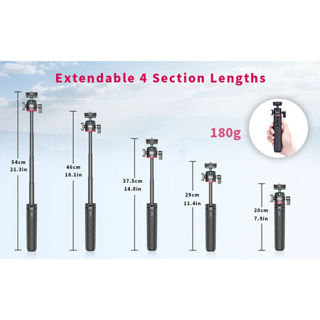 Ulanzi MT-73 Selfie Stick Vlog Tripod Cold Shoe Mount 54cm - image 2 of 3