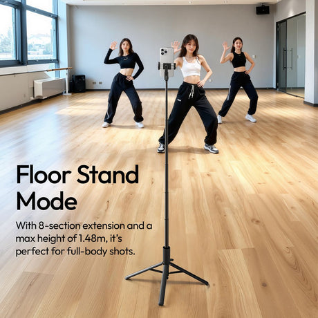 Ulanzi MT85 Quadpod Auto-Open Tripod 150cm w/ Clamp - Black - image 3 of 5