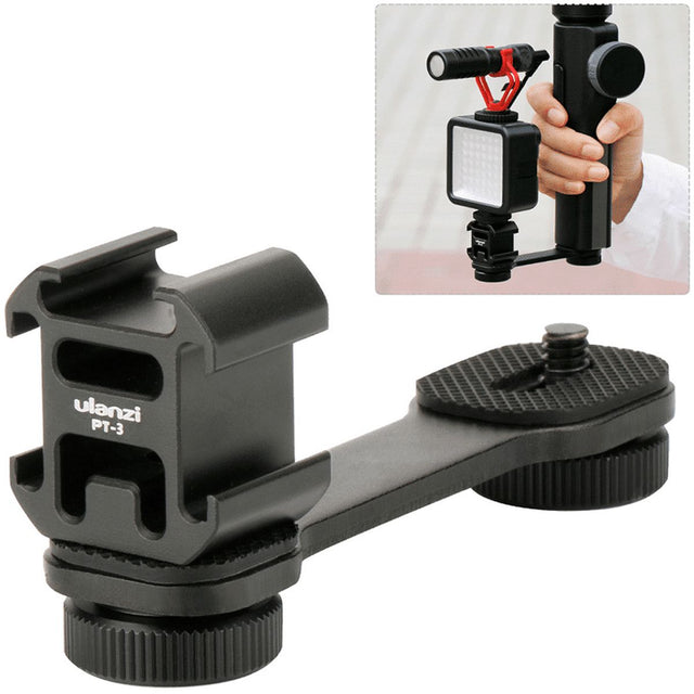 Ulanzi PT-3 Triple Cold Shoe Mount w/ Extension Piece