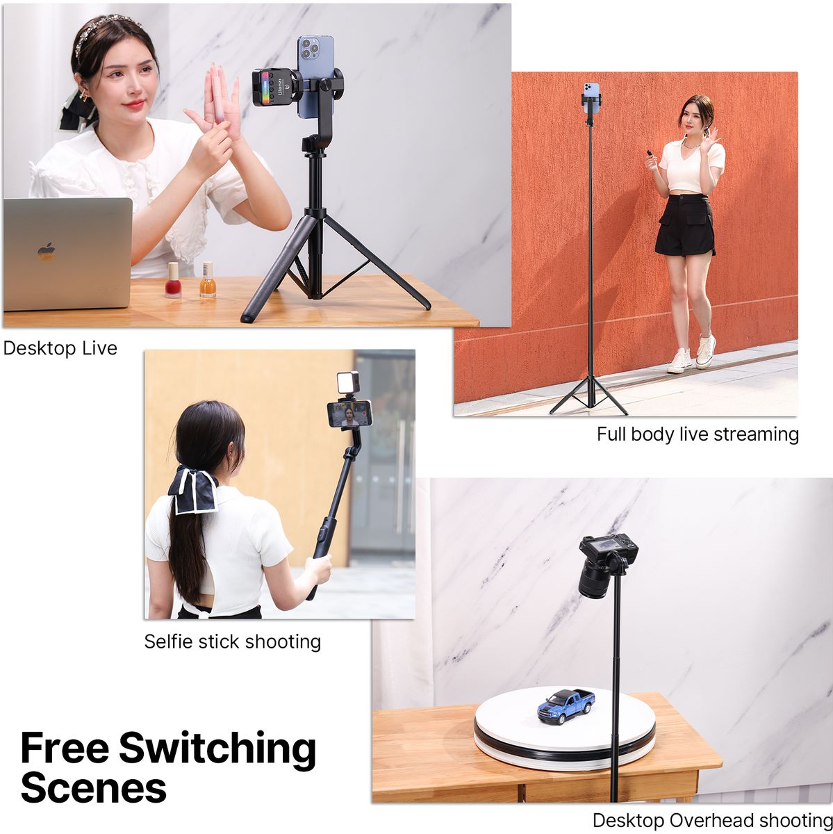 Ulanzi SK-03 Selfie Stick Tripod 1.6m w/ Bluetooth Shutter - image 2 of 2