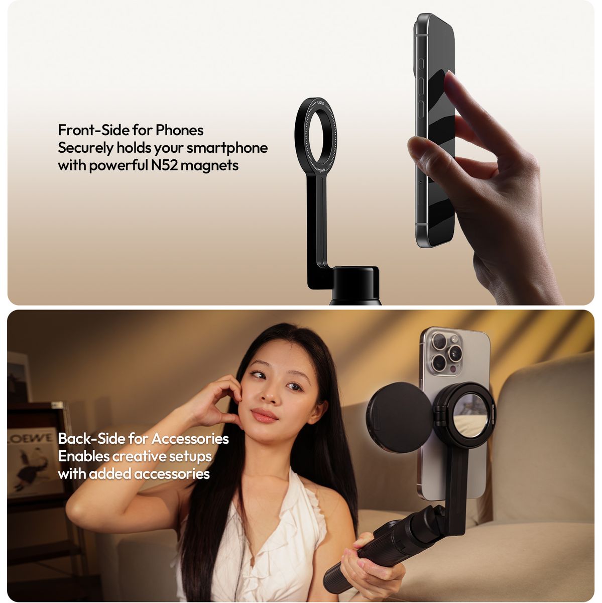Ulanzi SK27 Selfie Stick Tripod Plus Magnetic - image 4 of 5
