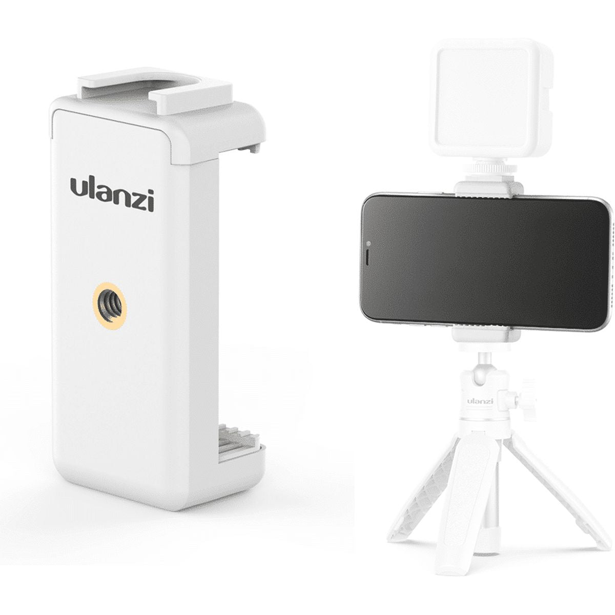Ulanzi ST-07 Phone Holder Plastic w/ Cold Shoe White