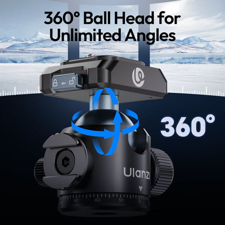 Ulanzi T100 Uka Statiefkop w/ Ball Head Cold Shoe-Mount - image 4 of 5