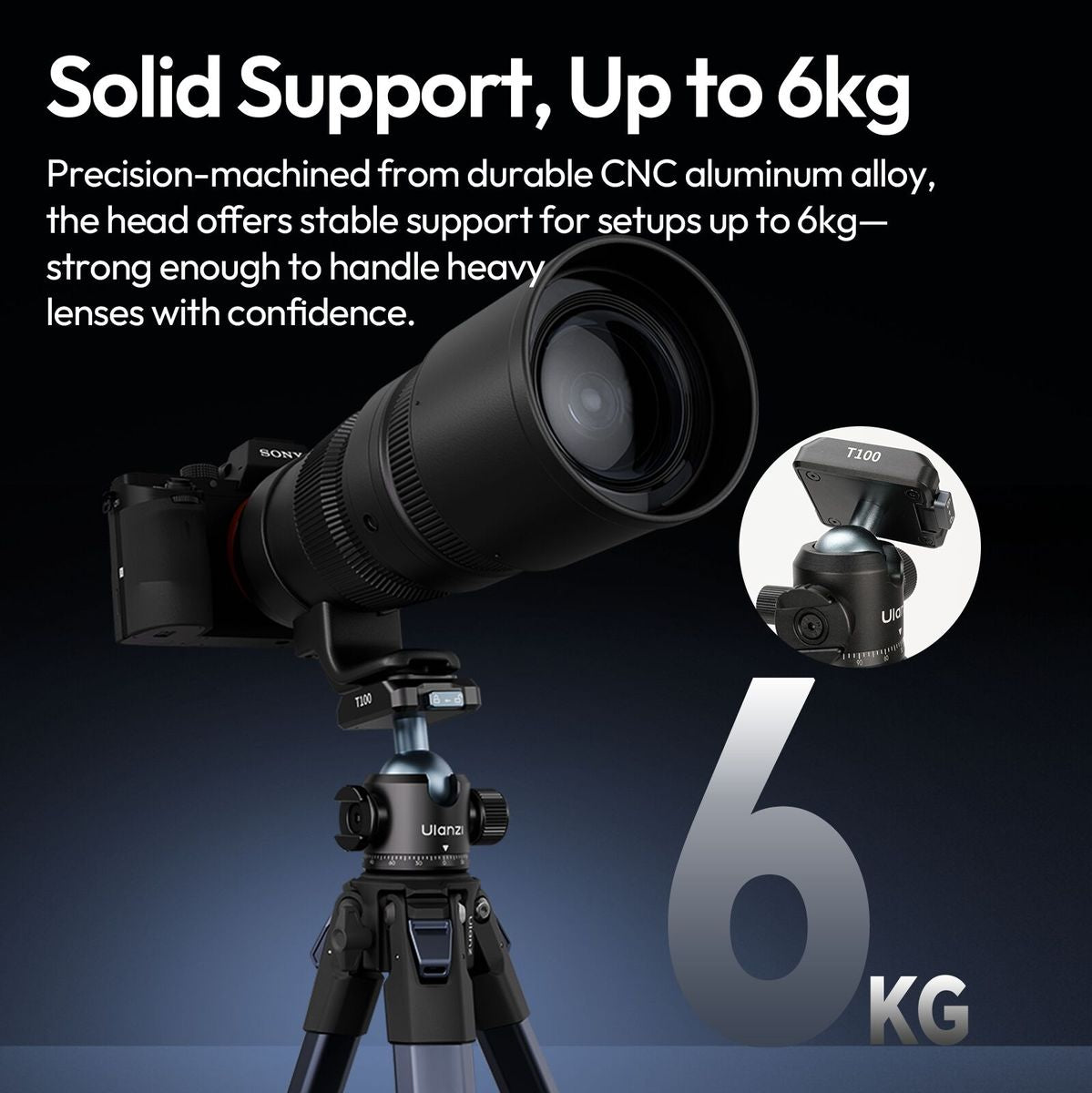 Ulanzi T100 Uka Statiefkop w/ Ball Head Cold Shoe-Mount - image 5 of 5
