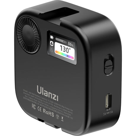 Ulanzi U60 RGB Videolamp Compact Tiltable w/ Clamp Black - image 2 of 2
