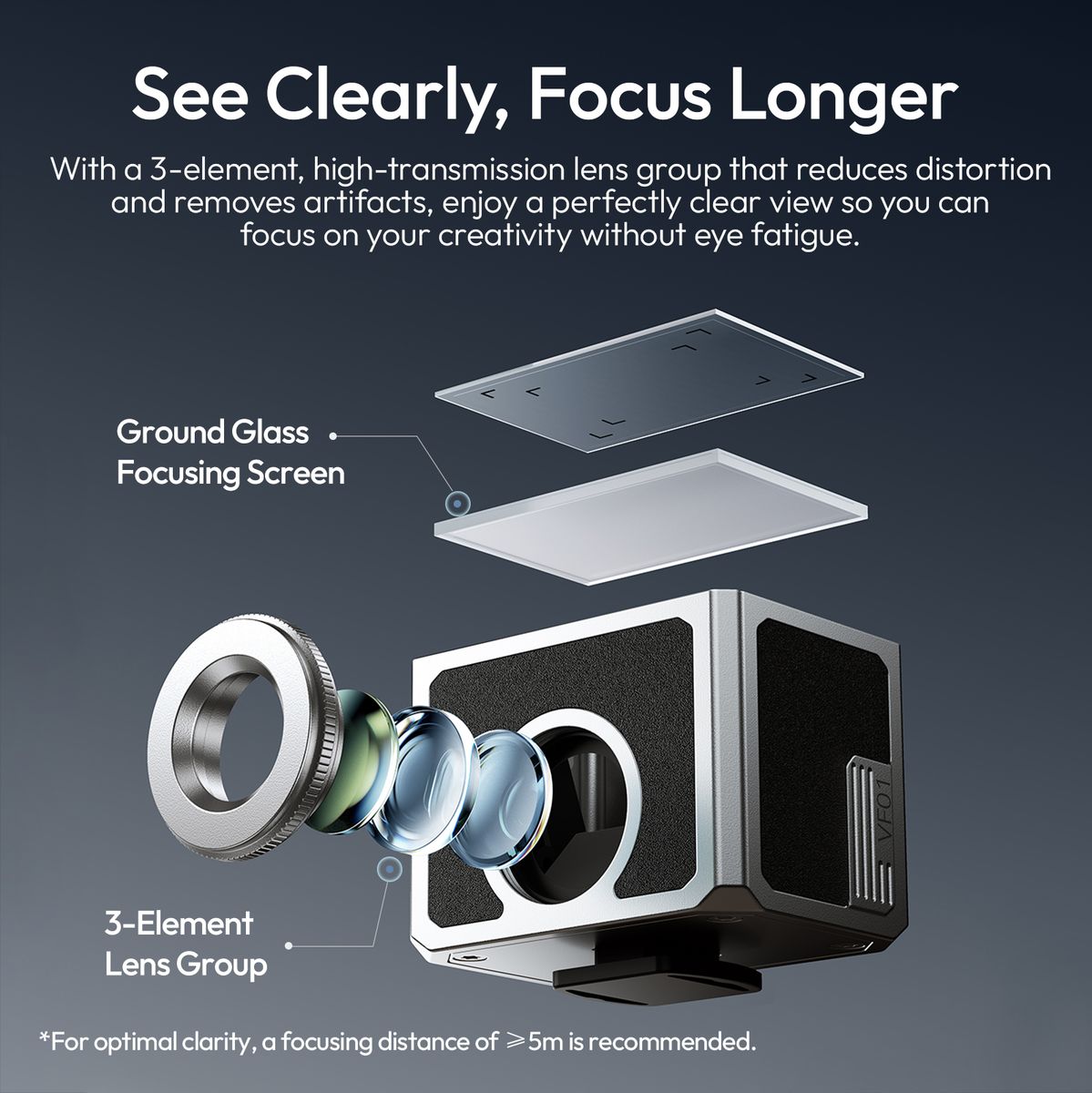 Ulanzi VF01 Pop-Up Waist-Level Viewfinder - Silver - image 5 of 5