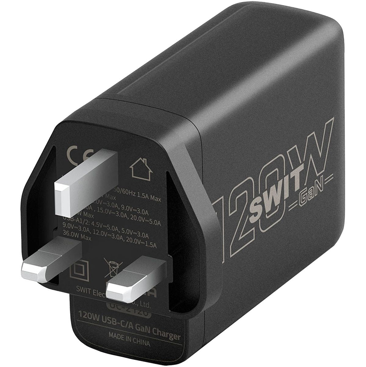 SWIT UC-2120U UC-2120U | 120W 2XUSB-C And 2XUSB-A Gan Charger UK Plug