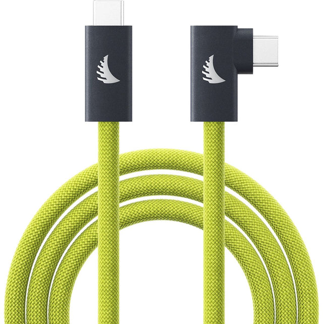 Angelbird USB-C 3.2 Solid Flex Tether Cable Right-Angle Lime 4.5 M / 14.8 FT