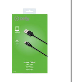 Celly 1 Meter Cable USB To USB-C Black