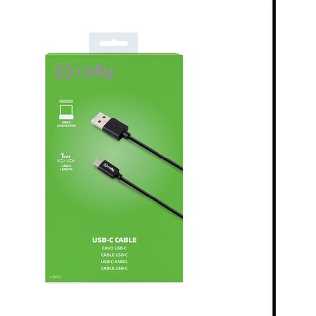 Celly 1 Meter Cable USB To USB-C Black