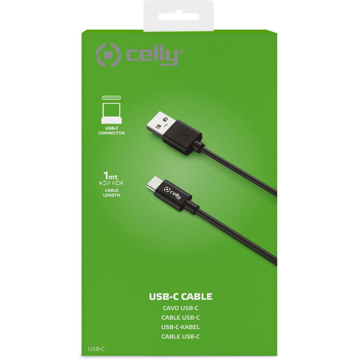 Celly 1 Meter Cable USB To USB-C Black - image 4 of 5